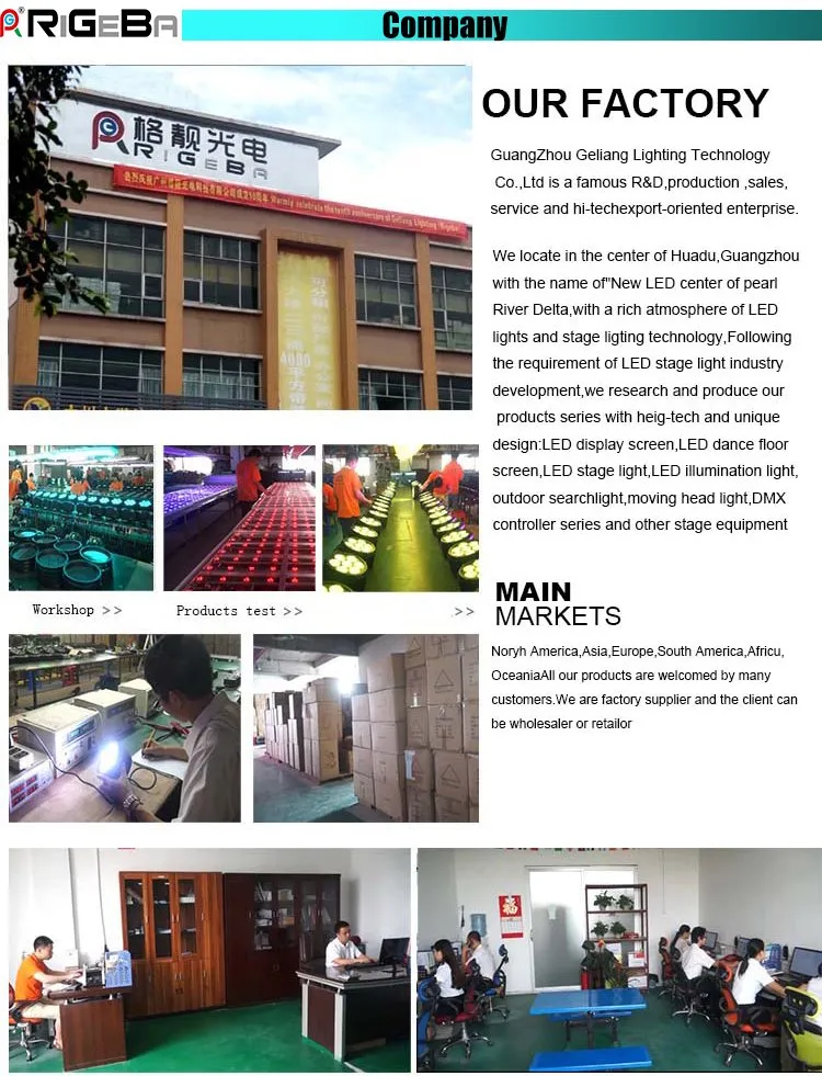 18LEDs*12W RGBWA UL 6 in 1 Outdoor LED Wall Washer Stage Light