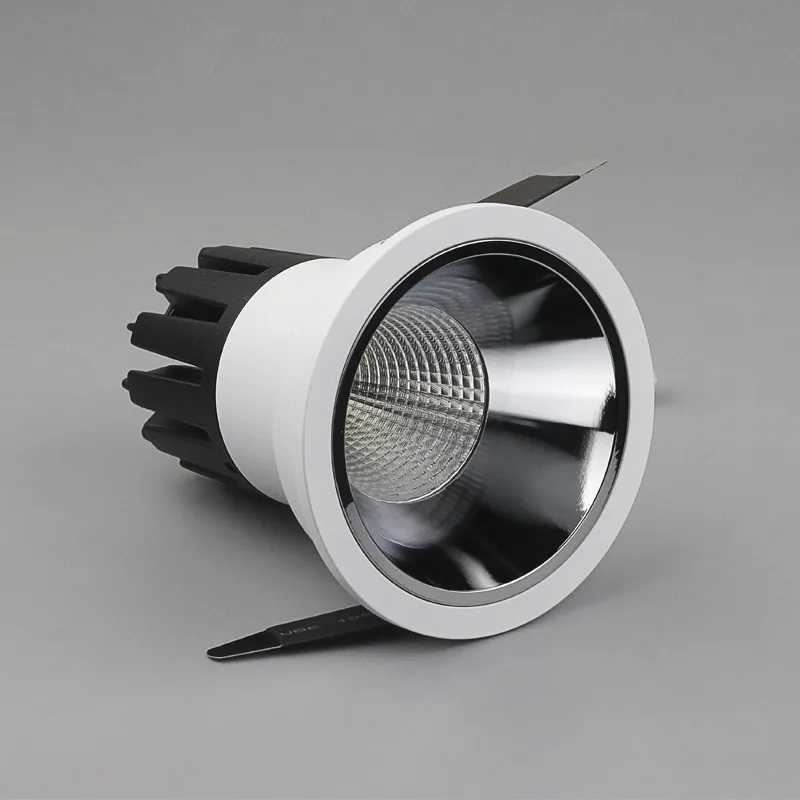 2020 Newest Design Round Anti Glare COB Downlights 12W 3000K Warm White for Hotel Lighting