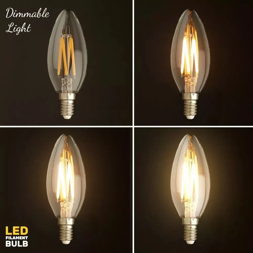 Ce RoHS UL Saso 3W-8W E14 Clear Mini LED Filament Candle Lamp Made in China for Home & Business Indoor Lighting From Best Distributor Exporter Factory