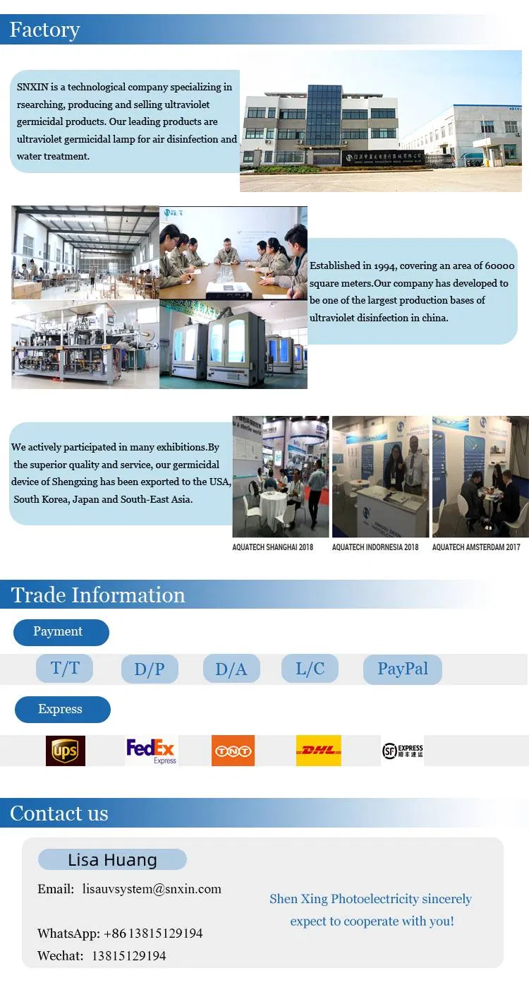 China Supplier Ce Rosh Approval UVC Lamp UV Germicidal Lamp for Sterilization 55W