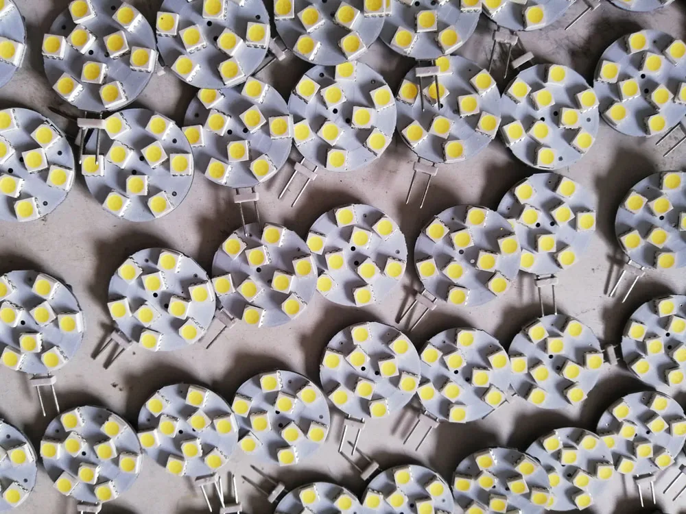 G4 5050 Warm White Round PC Panel SMD Back Pin 10-30V 24V LED Lamp Bulb