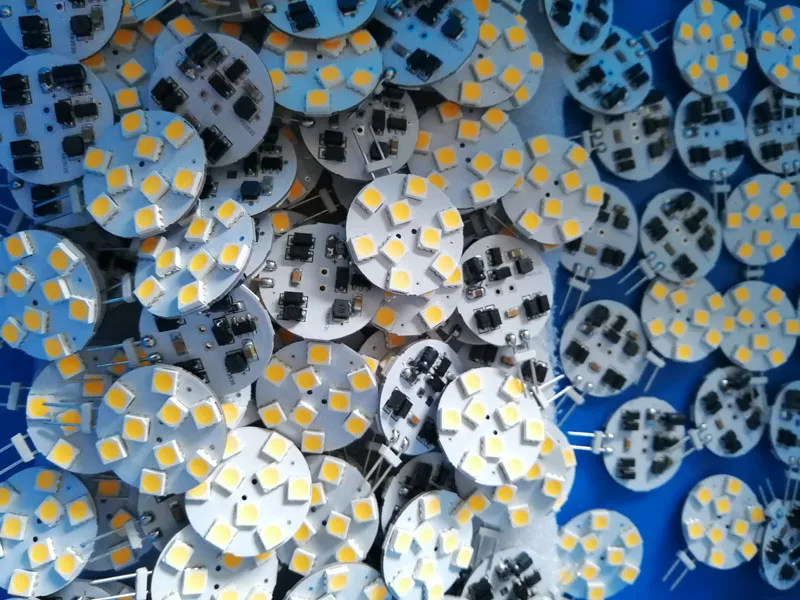 G4 5050 Warm White Round PC Panel SMD Back Pin 10-30V 24V LED Lamp Bulb