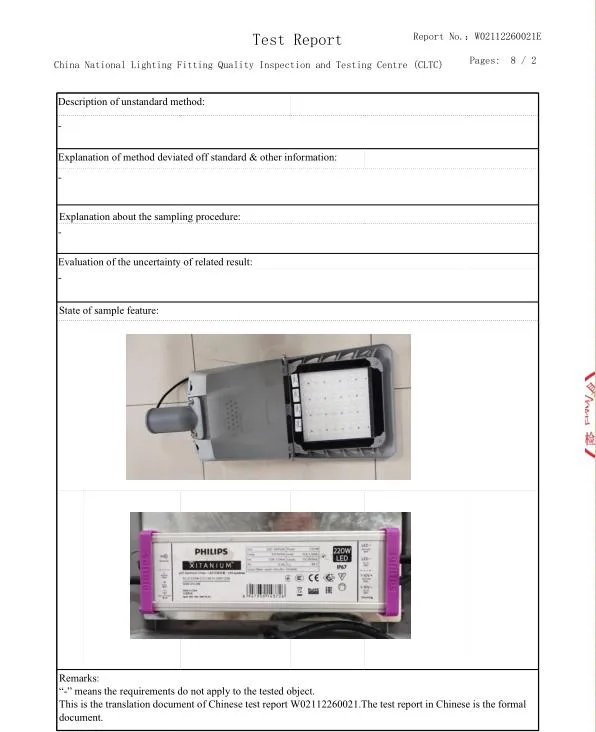 LED Street Lamp 180W 6000h Lumen Maintenance 100.5%
