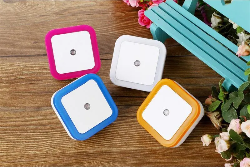 Mini Wall Plug Twilight Sensor LED Night Lamp Light