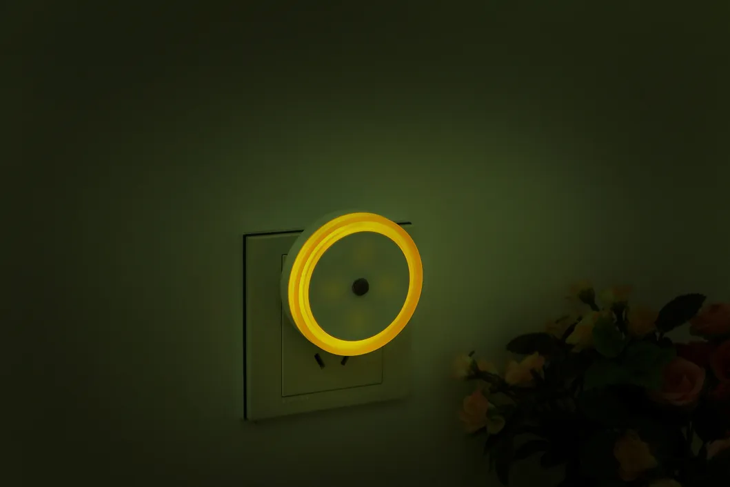 Mini Wall Plug Twilight Sensor LED Night Lamp Light